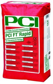 PCI FT Rapid, Flexibler Schnell-Fliesenkleber 25kg, Mosako Stade