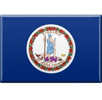 Magnet - US-Bundesstaat Virginia - Gr. ca. 8 x 5,5 cm - 37146 - Küchenmagnet