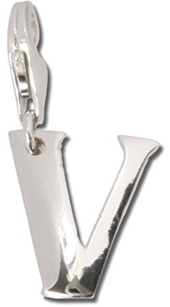 SilberDream Charm 925 Echt Silber Armband Anhänger Buchstabe V FC70V Silber Charmsschmuckanhänger