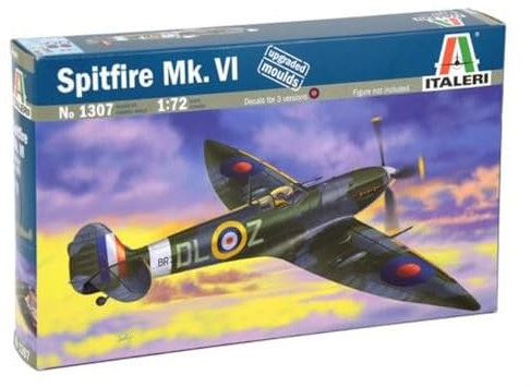 ITALERI ITA1307 Spitfire Mk Vi 1:72 Plastic Kit Model, Green