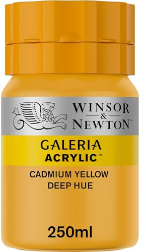 Winsor & Newton Galería Pintura Acrílica, Amarillo (Cadmium Yellow Deep Hue), 250 ml, 250