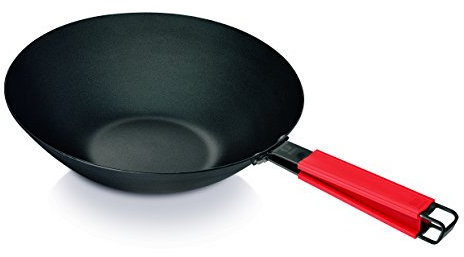 Beka 13638314 Poêle Wok Tôle d'acier Noir 31 cm