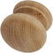 Merriway BH01105 (4 Pcs) Unlacquered Beech Cupboard Door/Drawer Knobs, Drilled for Woodscrew Dowel Screw, 40 mm (1.1/2 Inch) - Pack of 4 Pieces