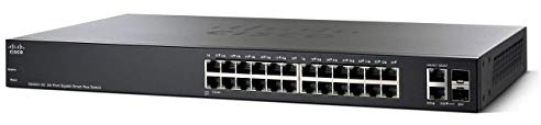 Smart switch Cisco SG220-26 con 24 porte Gigabit Ethernet (GbE) più 2 porte Gigabit Ethernet combinate mini-GBIC SFP, protezione limitata a vita (SG220-26-K9-EU)