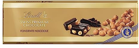 Lindt Tavoletta Gold Fondente Nocciole, Tavoletta di Cioccolato con Nocciole, Maxi Formato 300g