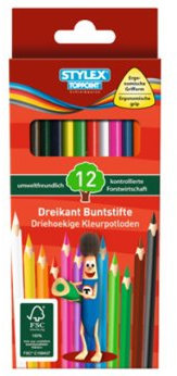 12 Dreikant Buntstifte Farbstifte Malstifte