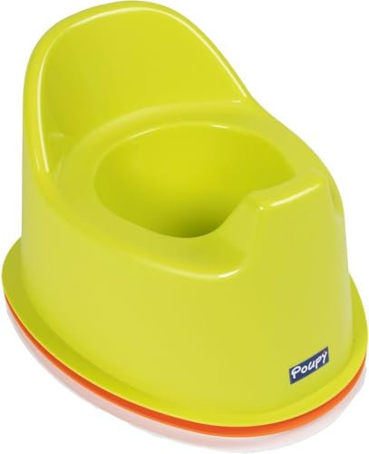 Neues anatomisches Töpfchen von Poupy für Kinder mit Rückenlehne und großem Sitz, vergrößerter Unterseite für maximale Sicherheit.