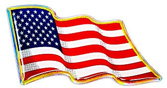 Quattroerre 14007 Sticker Adesivo 3D Bandiera Americana