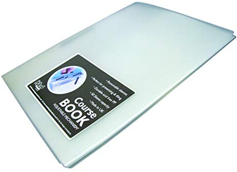 Westfolio Course Book Adjustable Capacity Crystal A4, File Holder, Presentation Display Wallet, Paper, Document, Poly Clear Sleeves