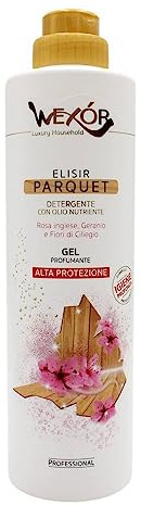 ELISIR PARQUET DETERGENTE CON OLIO NUTRIENTE -GEL PROFUMANTE – ROSA INGLESE, GERANIO E FIORI DI CILIEGIO 750ml