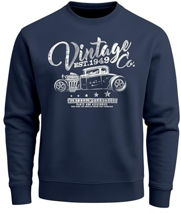 Neverless Sweatshirt Herren Hot Rod Vintage Car Oldschool Mobile Rundhals-Pullover