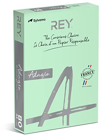 REY® ADAGIO Reprografisches Papier, Grün, 80 g, A4, PEFC™, 500 Blatt