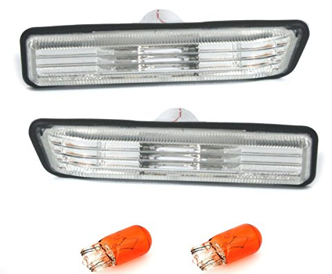 Seitenblinker Set, geeignet für 3er BMW E36 (9/1996-) + X5 E53 (8/1999-9/2006). Ausführung: Klarglas Silber.