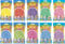 Hama MIDI Bügelperlen Konvulut : 10 Beutel Pastell : Pastell Gelb,Pastell Rot,Pastell Lila,Pastell Blau,Pastell Grün,Pastell Pink,Pastell Rose,Pastell Flieder,Pastell Eisblau,Pastell Mint