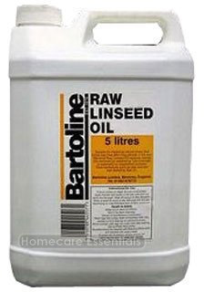 Bartoline Raw Linseed Oil 5L – Natural Wood Protector & Water-Resistant Treatment for Furniture, Stone & Sports Equipment