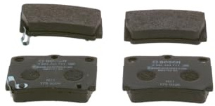 Bosch BP423 - Brake Pads Car Rear Axle - Bosch Quality - Reduced Noise and Dust - ECE-R90 Certified - Copper-Free - 1 Set of 4 Pads