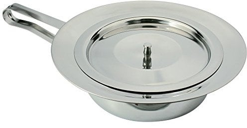 Steckbecken Edelstahl 30 cm mit Deckel