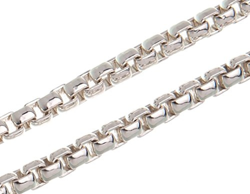 Veneziakette rund, Silberkette - 5,3mm Breite - echt 925 Silber - Länge 40cm