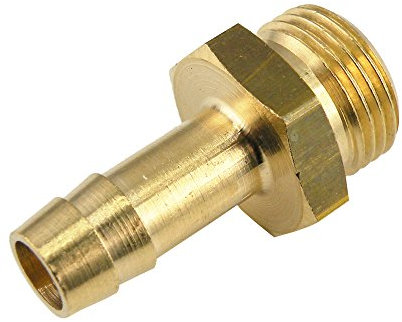 Fittingstore - Douille de tuyau avec filetage extérieur en laiton PN 16 métrique et total (G 1/2 - 9 mm)