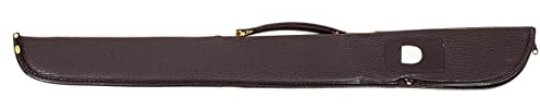 Winsport Queuetasche Standard, Queue-Tasche für 1-teiliges Poolqueue, Länge 78 cm, Kunststofftasche mit rotem Samt-Innenfutter, Reißverschluss, Tragegriff, 1/1 Einteilung, Schwarz