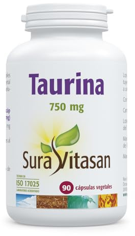 SURA VITASAN Taurina 750 mg 90 Cápsulas | Aminoácido en Forma Libre para Equilibrio Celular y Soporte Metabólico