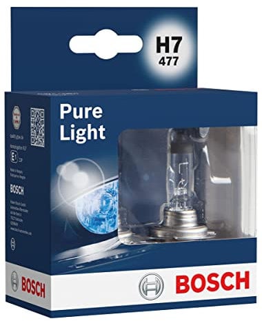 Bosch H7 (477) Pure Light Headlight Bulbs - 12 V 55 W PX26d - 2 Bulbs