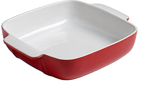 Pyrex 8013099 Signature Plat à Four Carré Rouge en Céramique 22 x 22 cm