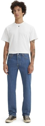 Levi's Men's 501 Original Fit Jeans (Also Available in Big & Tall), Medium Stonewash, 34W x 32L
