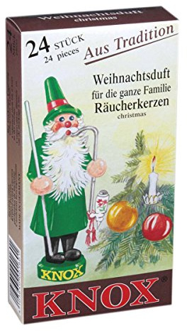 KNOX Räucherkerzen - Duft: Weihnachtsduft - Menge: 24 Stück - Brenndauer: ca. 10-15 min - Made in Germany
