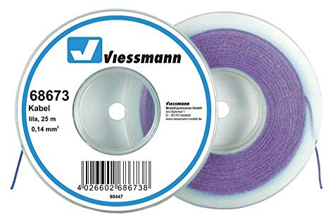 Viessmann 68673 Kabelring, Litze, 25m, 0,14 mm², lila