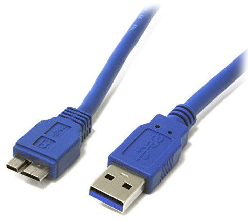 StarTech.com Câble SuperSpeed USB 3.0 A vers Micro B de 30 cm - Cordon USB A vers Micro USB B - M/M - Bleu (USB3SAUB1)