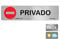 Normaluz RD707029 - Señal Adhesiva Rectangular Privado Acero inoxidable Adhesivo 0,8 mm 5x20 cm