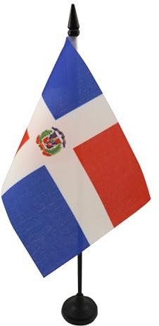 BANDERA de MESA de la REPÚBLICA DOMINICANA 15x10cm - BANDERINA de DESPACHO DOMINICANA 10 x 15 cm - AZ FLAG