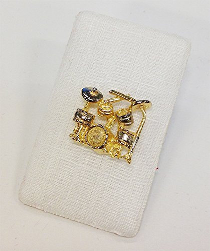 ART OF MUSIC Anstecker Schlagzeug Gold