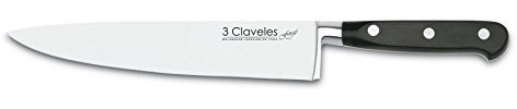 3 Claveles Cuchillo Cocinero Forjado Forge 20 cm-8 E 3C, Negro