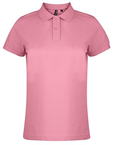 Asquith & Fox Women's Women's Polo Regular Fit Short Sleeve Polo Shirt, Pink (Pink Carnation 000), 16 (Manufacturer Size:XL)