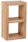 Wohnling Standregal Massivholz Akazie 88 cm hoch 2 Böden Design Holz-Regal Naturprodukt Beistelltisch Landhaus-Stil dunkel-braun Wohnzimmer-Möbel Unikat Echtholz Couchtisch viereckig Anstelltisch