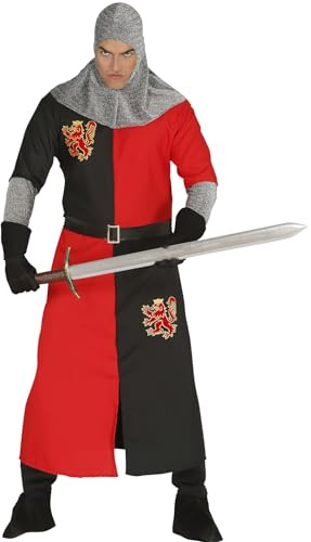 Fiestas Guirca Fancy dress red and black man middle ages size l