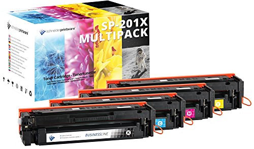 4 Schneider Printware Toner | 50 Prozent mehr Druckleistung | kompatibel zu HP 201X 201A CF400X CF401X CF402X CF403X für HP Color Laserjet Pro MFP M277dw M277n M274n M252dw
