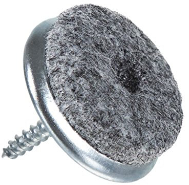 Filzgleiter aus Metall zum Schrauben Ø 28 mm, 16 Stück