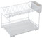 Sauvic Escurreplatos Acero plastificado Blanco, pequeño 38,5x25x28 cm.