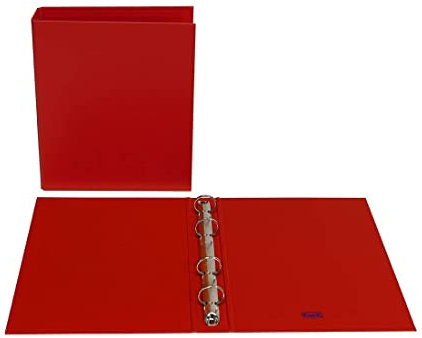 Favorit 100460404 Raccoglitore Formato Interno 15 x 21 cm, 4 Anelli Diametro 25 mm, Rosso
