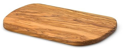 Continenta Olivenholz Schneidebrett in hochwertiger Edel Qualität, Gemüsebrett, universal Küchenbrett, 34 x 22 x 1,6 cm