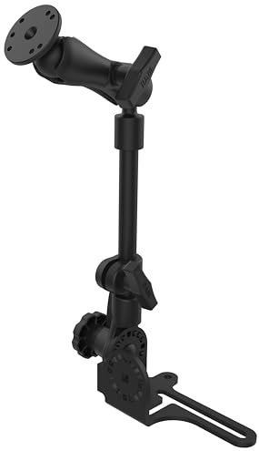 RAM Universal No Drill RAM POD HD Fahrzeughalterung mit Doppelbuchsenarm & 2,5 Zoll runder Sockel AMPs Lochmuster