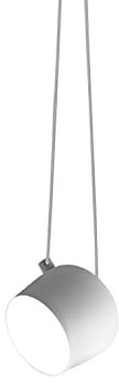 Flos Aim Sospensione Deckenleuchte LED aus Aluminium und Polycarbonat in der Farbe White 16Watt, Maße: 24,3cm x 24,3cm x 21,1cm, F0090009