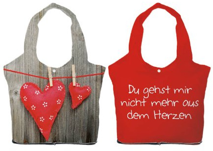 TASCHE FÜR DICH :-) Herzen (rot)