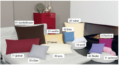 Janine Mako-Feinjersey Kissenbezug, 5007 leinen, 40x80