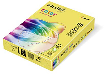 Kopierpapier 80g A4 farbig, Pastellfarben Maestro 500 Blatt, Farbe:gelb