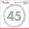 Fender 7250 Bass Strings, Nickel Plated Steel, Long Scale, 7250-5M .045-.125 Gauges, (5)