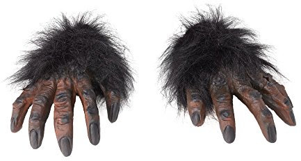 Bristol Novelty MD162 Haarige Hände, Brown, Einheitsgröße Halloween